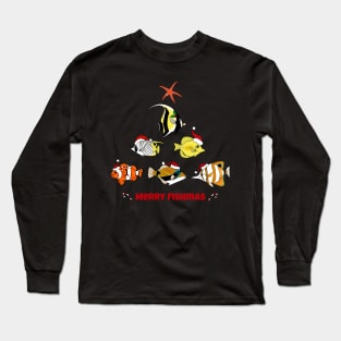 Fishmas Tree Long Sleeve T-Shirt